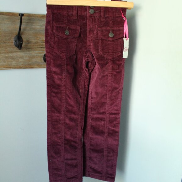 Justice Size 6 Cord Burgundy Pant - Picture 1 of 3